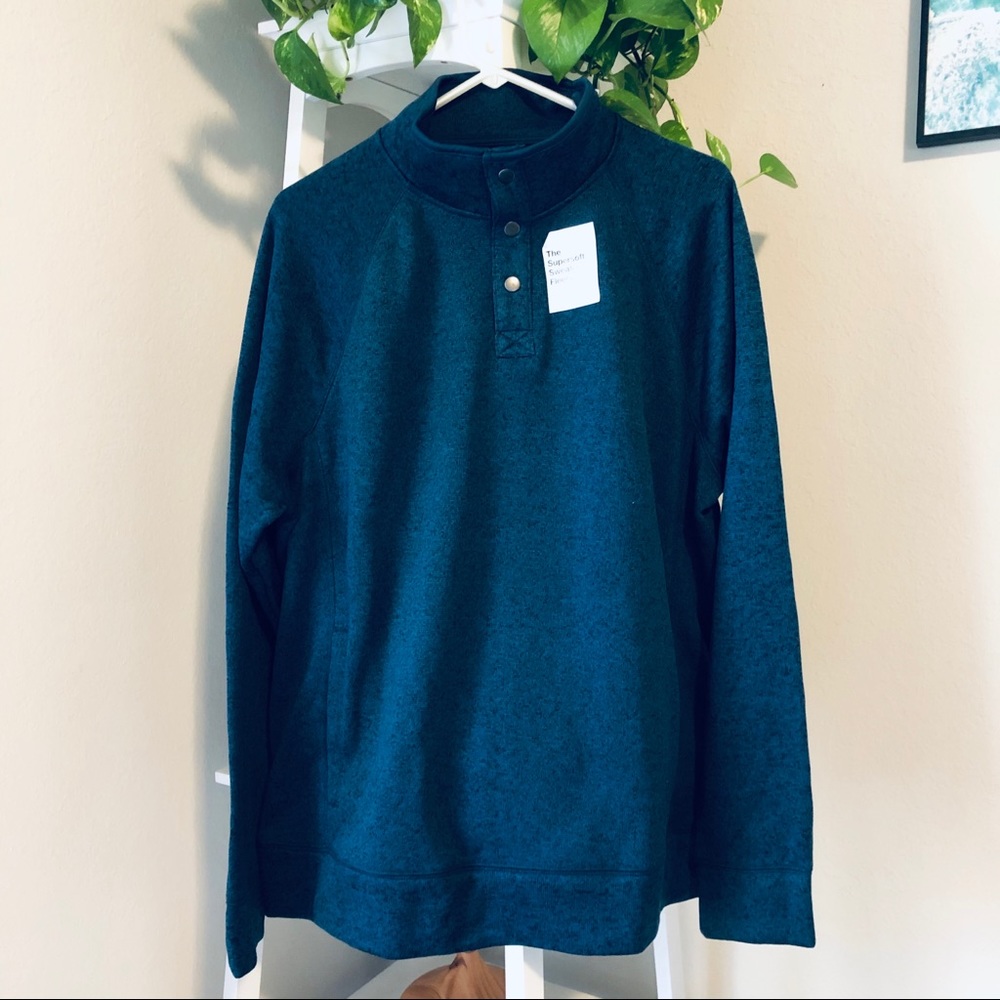 Sonoma SuperSoft Fleece Sweater in Blue XL